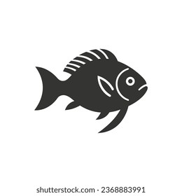 Icono de pez Halibut en fondo blanco - Ilustración vectorial simple