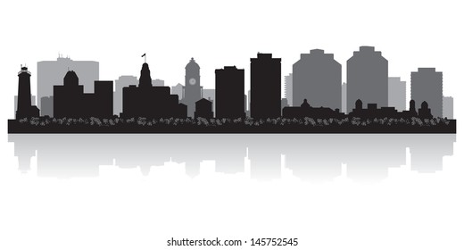 Halifax Canada city skyline silhouette vector illustration