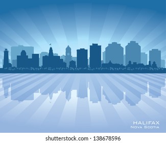 Halifax Canada skyline city silhouette. Vector illustration