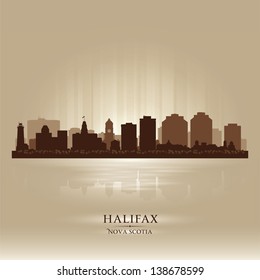 Halifax Canada skyline city silhouette. Vector illustration