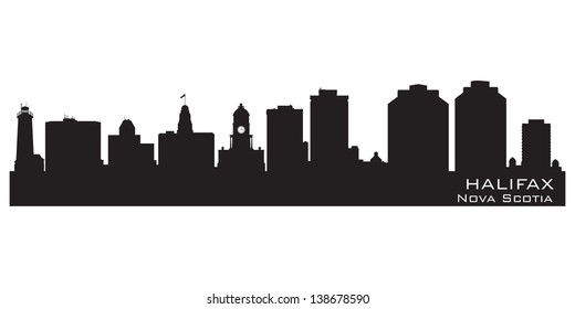 Halifax, Canada skyline. Detailed silhouette. Vector illustration