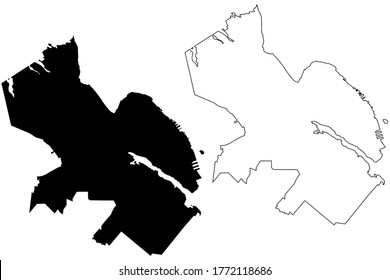 Halifax City (Canada, Nova Scotia Province) map vector illustration, scribble sketch City of Halifax map