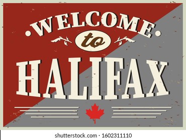 Halifax greeting card vector lettering logo design poster element