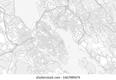 Halifax, Nova Scotia, Canada, bright outlined vector map with bigger and minor roads and steets created for infographic backgrounds.