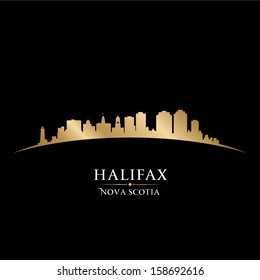 Halifax Nova Scotia Canada city skyline silhouette. Vector illustration