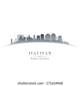 Halifax Nova Scotia Canada city skyline silhouette. Vector illustration