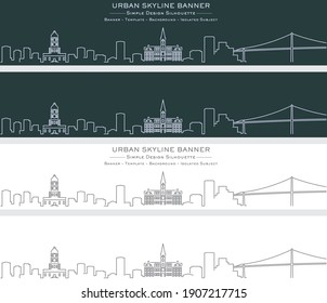 Halifax Single Line Skyline Profile Banner