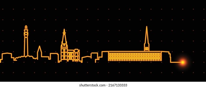 Halifax UK Light Streak Skyline Profile