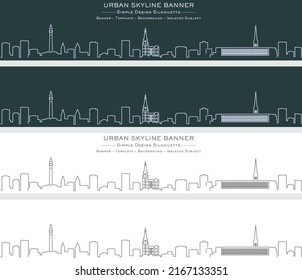 Halifax UK Single Line Skyline Profile Banner