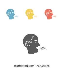 Halitosis. Line Icon. Vector sign for web graphic