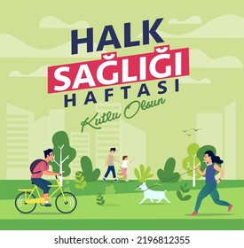 Halk Sağlığı Haftası Kutlu Olsun Translation: Public Health Week.