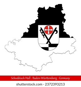 Schwäbisch Hall Flag - Baden-Württemberg,Germany (EPS)