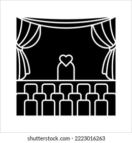 icono del hall, icono de contorno de boda aislado, perfecto para sitio web, blog, logotipo, diseño gráfico, medios sociales, interfaz de usuario, aplicación móvil, ilustración vectorial sobre fondo blanco.