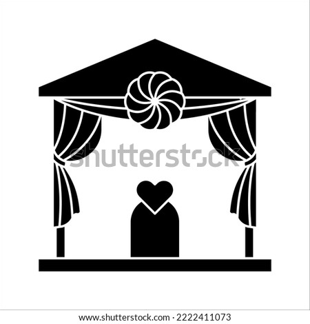 hall icon, isolated wedding outline icon, perfect for website, blog, logo, graphic design, social media, UI, mobile app, vector illustration on white background.