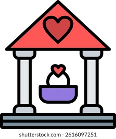 Hall Line Vector Icon Design