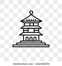 Hall of Supreme Harmony in Beijing vector icon isolated on transparent background, Hall of Supreme Harmony in Beijing logo concept