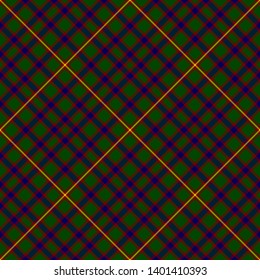 Hall Tartan. Diagonal cell, seamless pattern for fabric, kilts, skirts, plaids