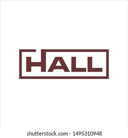 Hall Text Logo Symbol Icon Vector Stock Vector (Royalty Free ...