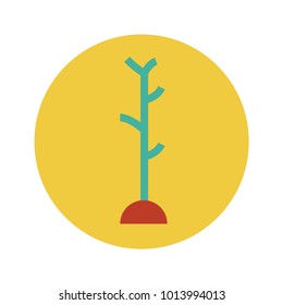 hall tree icon flat