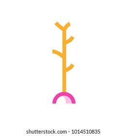 hall tree orange violet shady icon
