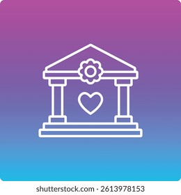 Hall vector icon. Can be used for printing, mobile and web applications.