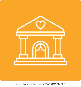 Hall vector icon. Can be used for printing, mobile and web applications.