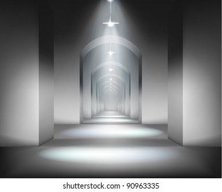 Hall. Vector illustration.