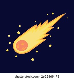 Halley's Comet Vector Illustration Element