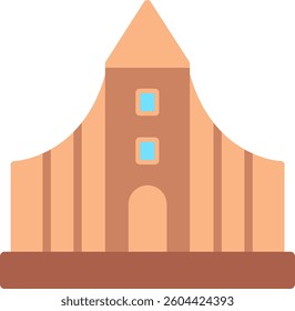Hallgrimskirkja Flat Illustration Vector Design