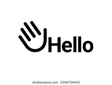 Icono de Hallo. Símbolo o emblema. ilustración vectorial