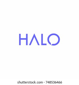 Hallo Letter with Bubble Chat Logo Vector