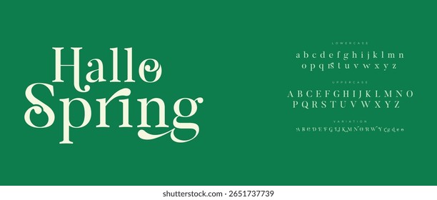Hallo Spring creative modern stylish calligraphy letter logo design