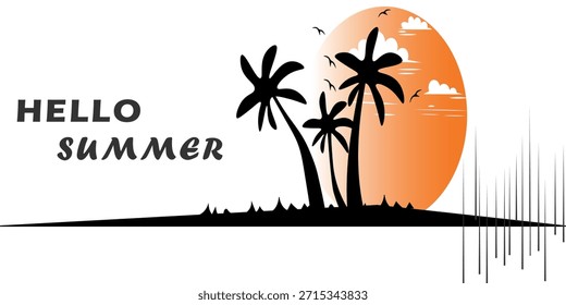 hallo Sommer Logo Design Vektor,EPS10