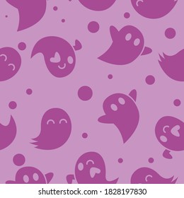 hallonween patterns ghost hand drawn simple two color