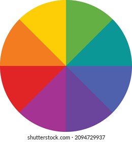 Hallow color wheel or color picker circle vector ico. Color Wheel or Color Circle Picker Flat Vector Icon for Drawing 