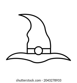 Hallowed hat Outline bold Vector Icon which can be easily modified or Edited 