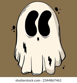 Hallowee ghost cartoon style spookie 