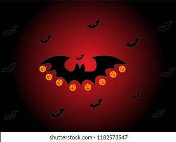 Halloweeen With Bat 
