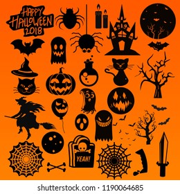 Halloweeen Icon Or Sticker Pack