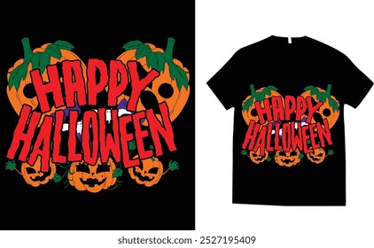 Halloweeen tshirt design pumpkin halloween