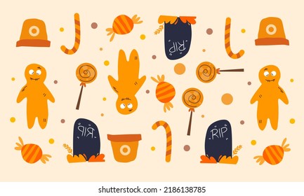 diseño vectorial de halloween para los recursos de eventos de halloween
