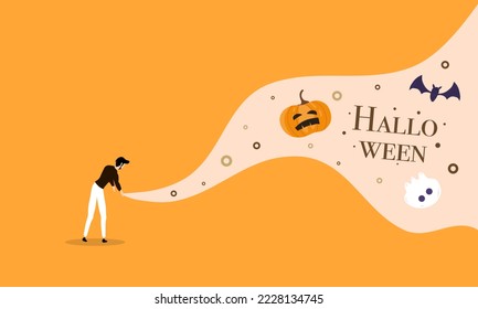 halloweeen vector design for halloween event resources