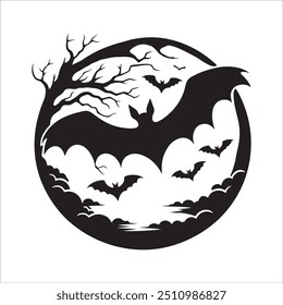 Halloween 1 diseño de Vector de silueta eps