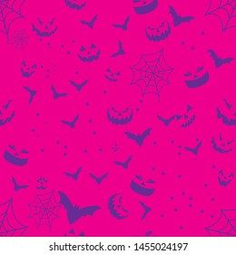 Halloween 2019 vector seamless with horror face, you can use it for wallpaper, party poster and anything