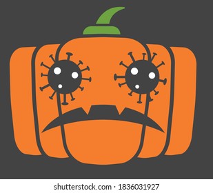 Halloween 2020 Covid Kawaii Pumpkin
