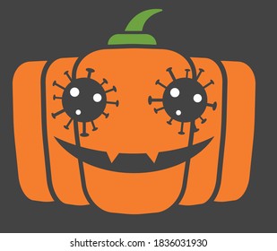 Halloween 2020 Covid Kawaii Pumpkin