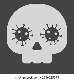 Halloween 2020 Covid Kawaii Skull
