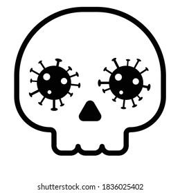 Halloween 2020 Covid Kawaii Skull