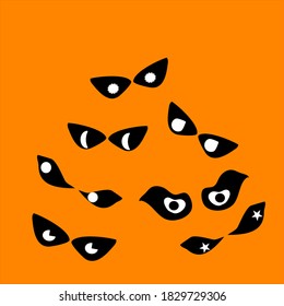 Halloween 2020 devil eyes vector 