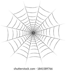 Halloween 2020 spider web silhouette  on white background